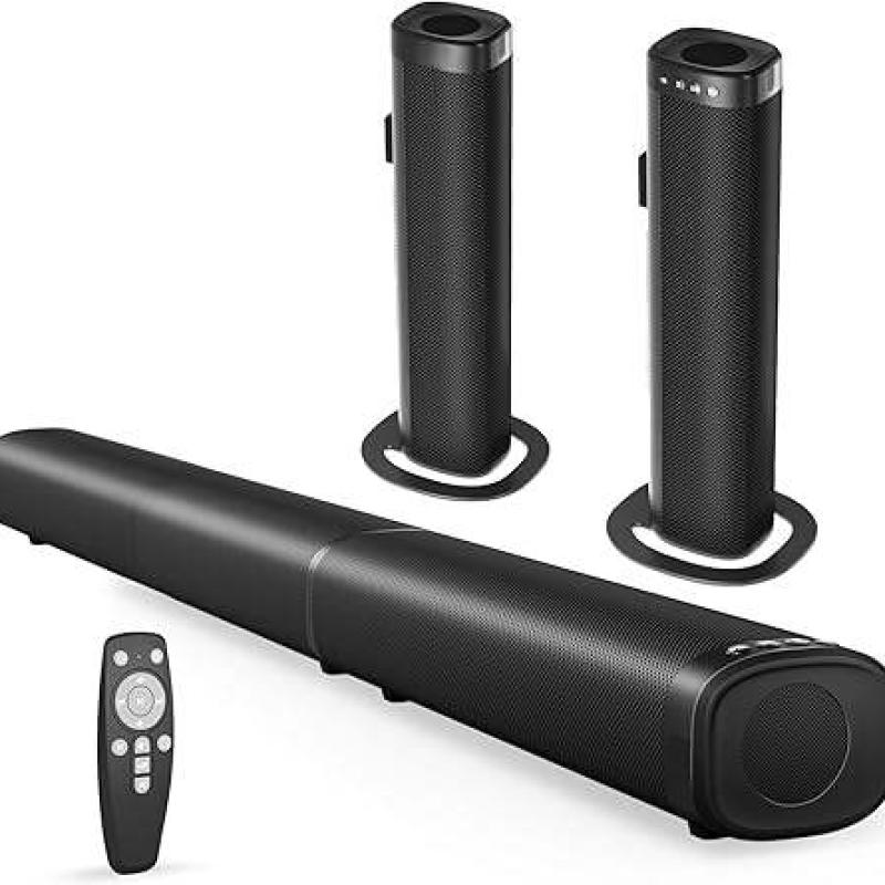 Sound Bar Detachable Tower Shaped TV Home Theater System Speaker 5 Connection Wireless Bluetooth Function Remote Control